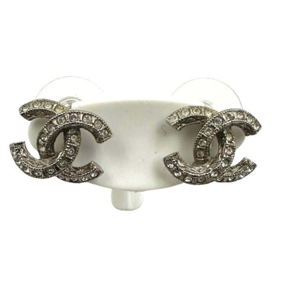 Chanel Cc Logo Earrings Silver-Tone #246709C71B